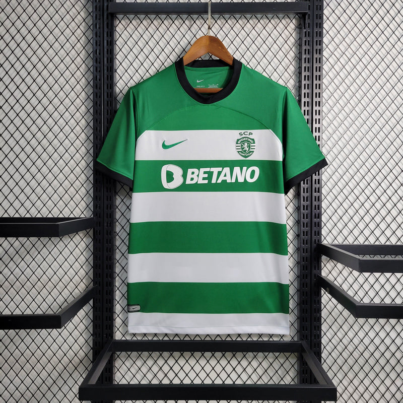 Camisa Sporting Home  23/24 - Nike Torcedor Masculina - Lançamento