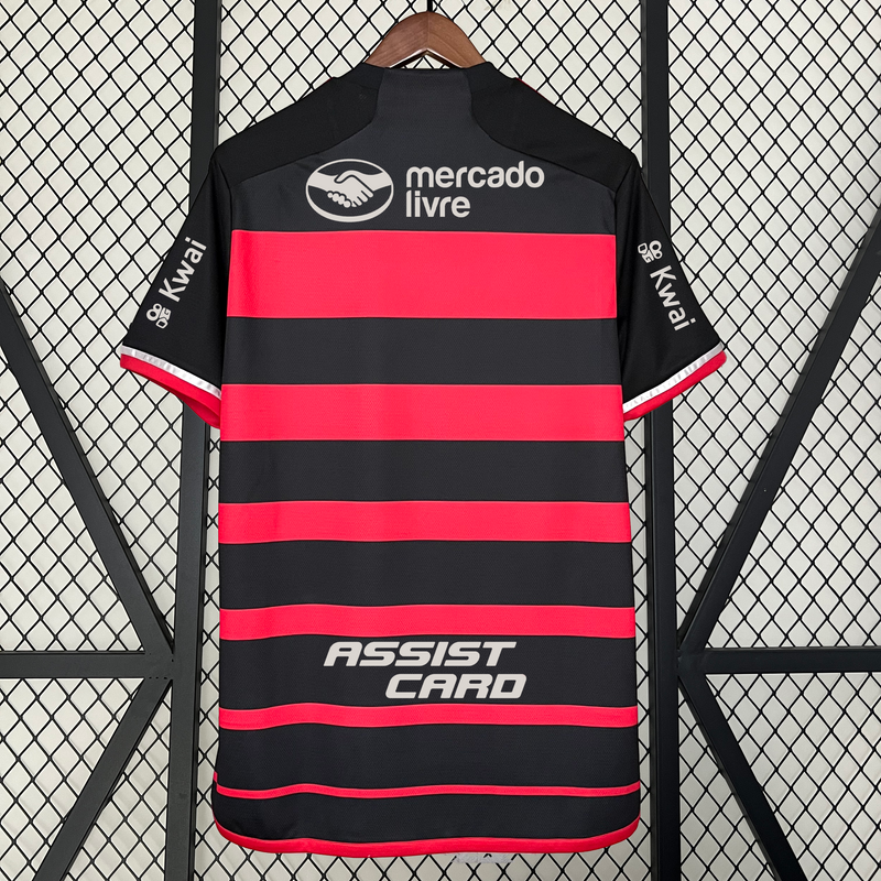 Camisa Flamengo I 24/25 + Patrocínios - Adidas - Vermelho e Preto